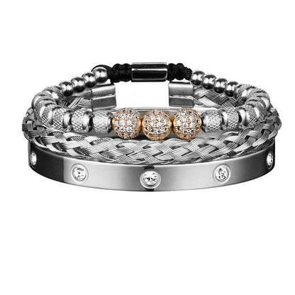 Royal Brilliance Premium Edelstahl Armband - Welt-DerMaenner