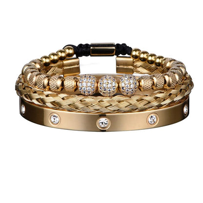 Royal Brilliance Premium Edelstahl Armband - Welt-DerMaenner