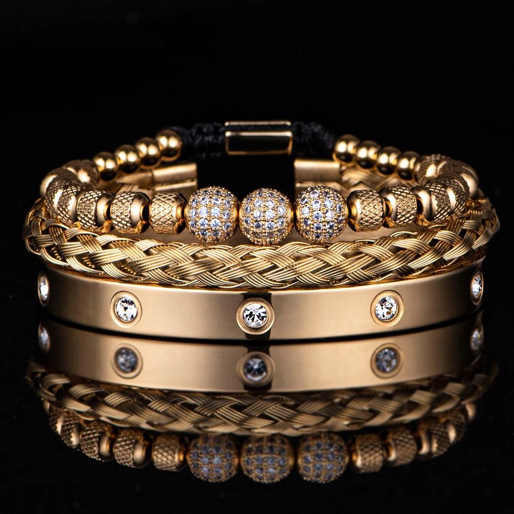 Royal Brilliance Premium Edelstahl Armband - Welt-DerMaenner