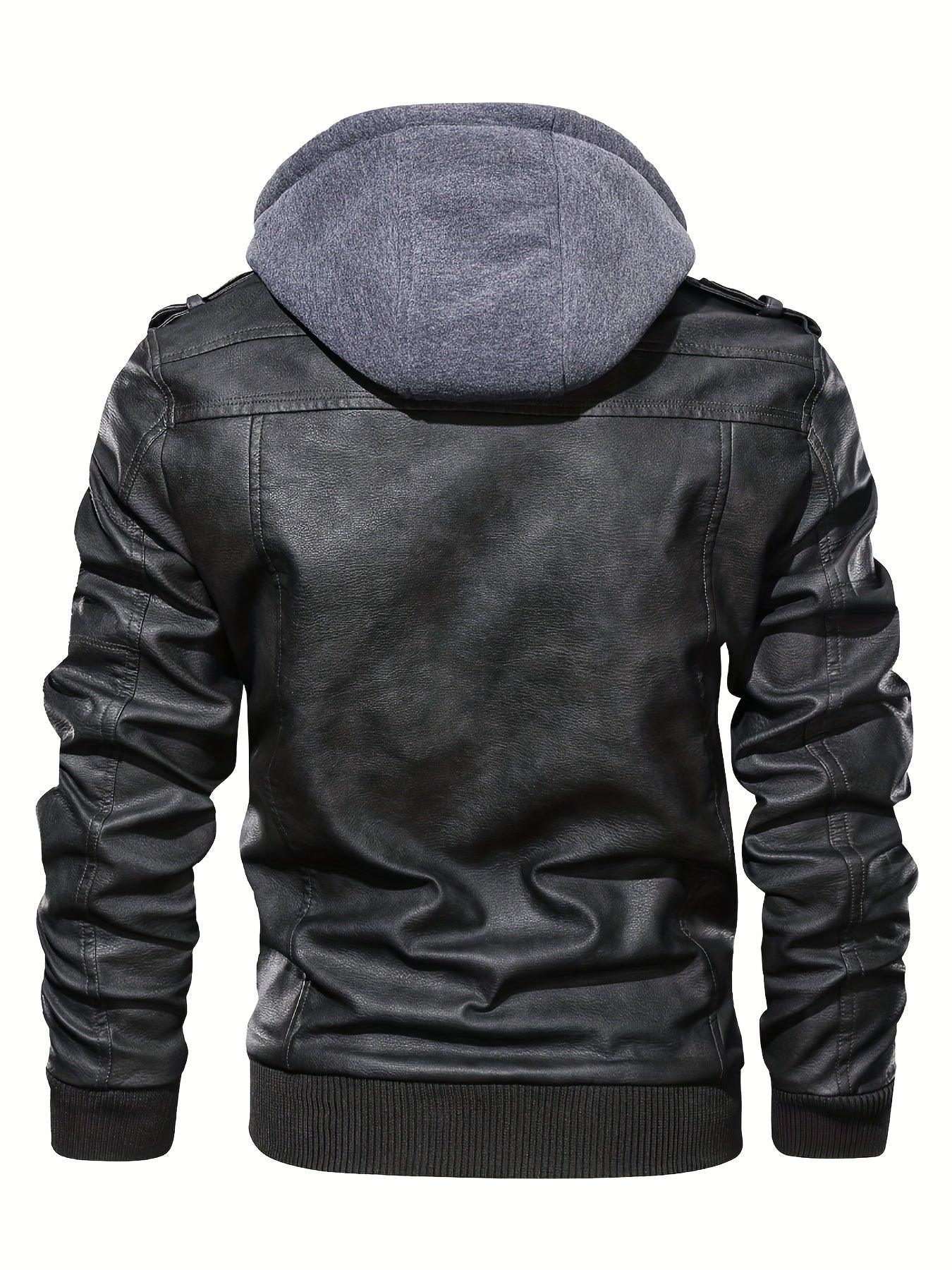 Knight-Hooded Lederjacke - Welt-DerMaenner