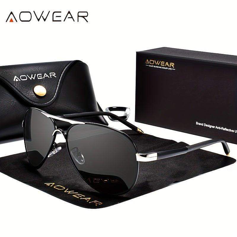 AOWEAR Piloten-Brille - Welt-DerMaenner