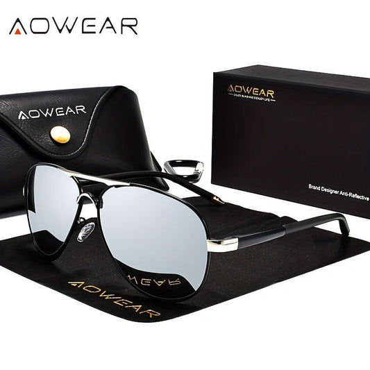 AOWEAR Piloten-Brille - Welt-DerMaenner