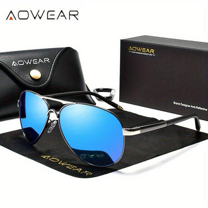 AOWEAR Piloten-Brille - Welt-DerMaenner