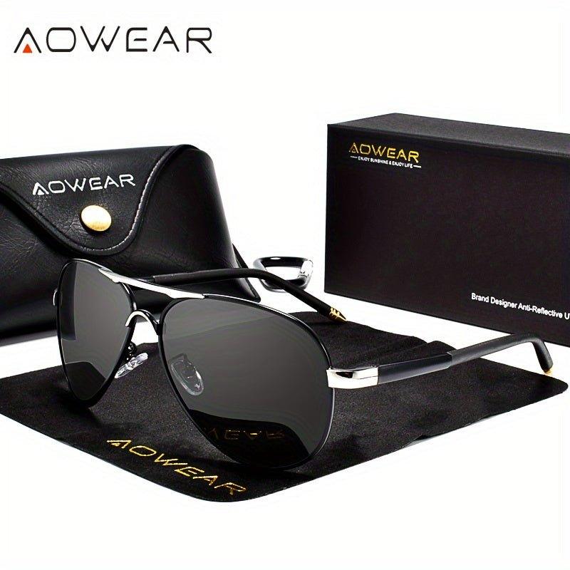 AOWEAR Piloten-Brille - Welt-DerMaenner