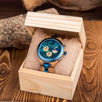 Luxus-Chronographenuhr aus Holz - Welt-DerMaenner