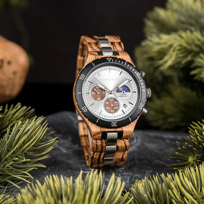 Luxus-Chronographenuhr aus Holz - Welt-DerMaenner