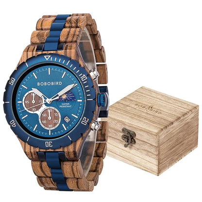 Luxus-Chronographenuhr aus Holz - Welt-DerMaenner