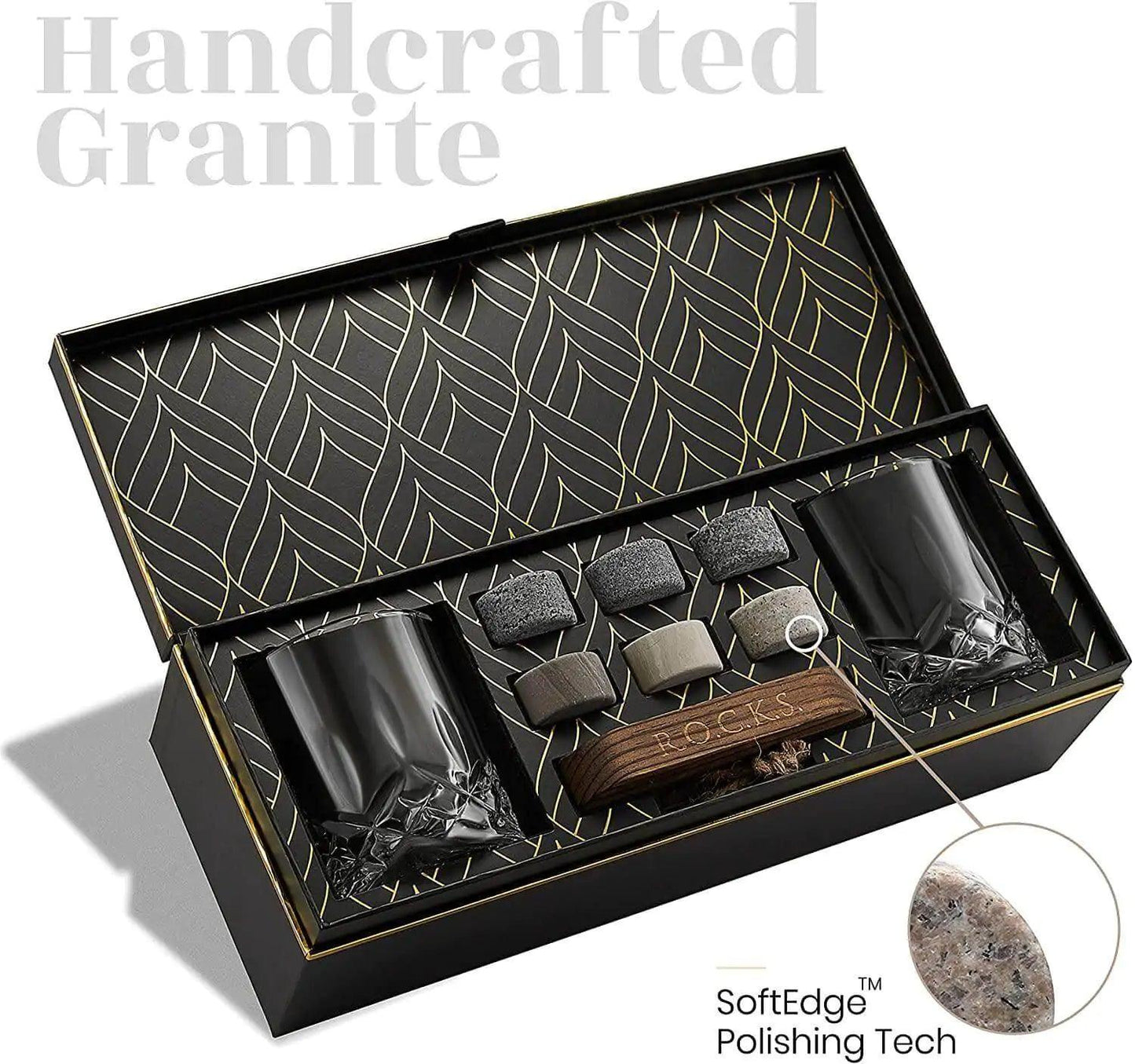 The Connoisseur's Set - Whiskey Stones & Signature Glass Edition - Welt-DerMaenner