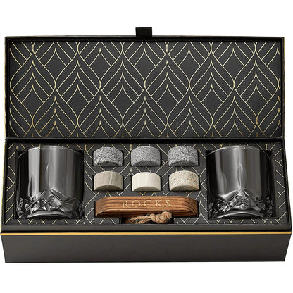 The Connoisseur's Set - Whiskey Stones & Signature Glass Edition - Welt-DerMaenner